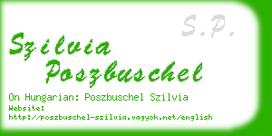 szilvia poszbuschel business card